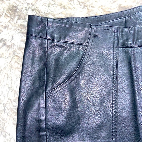 Slanted Leather Zip Skirt - NWT! - Picture 5 of 9